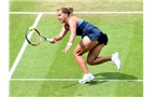 BIRMINGHAM, ENGLAND - JUNE 14: Barbora Zahlavova Strycova of Czech Republic in action against Casey Dellacqua of Australia on day six of the Aegon Classic at Edgbaston Priory Club on June 13, 2014 in Birmingham, England. (Photo by Tom Dulat/Getty Images)